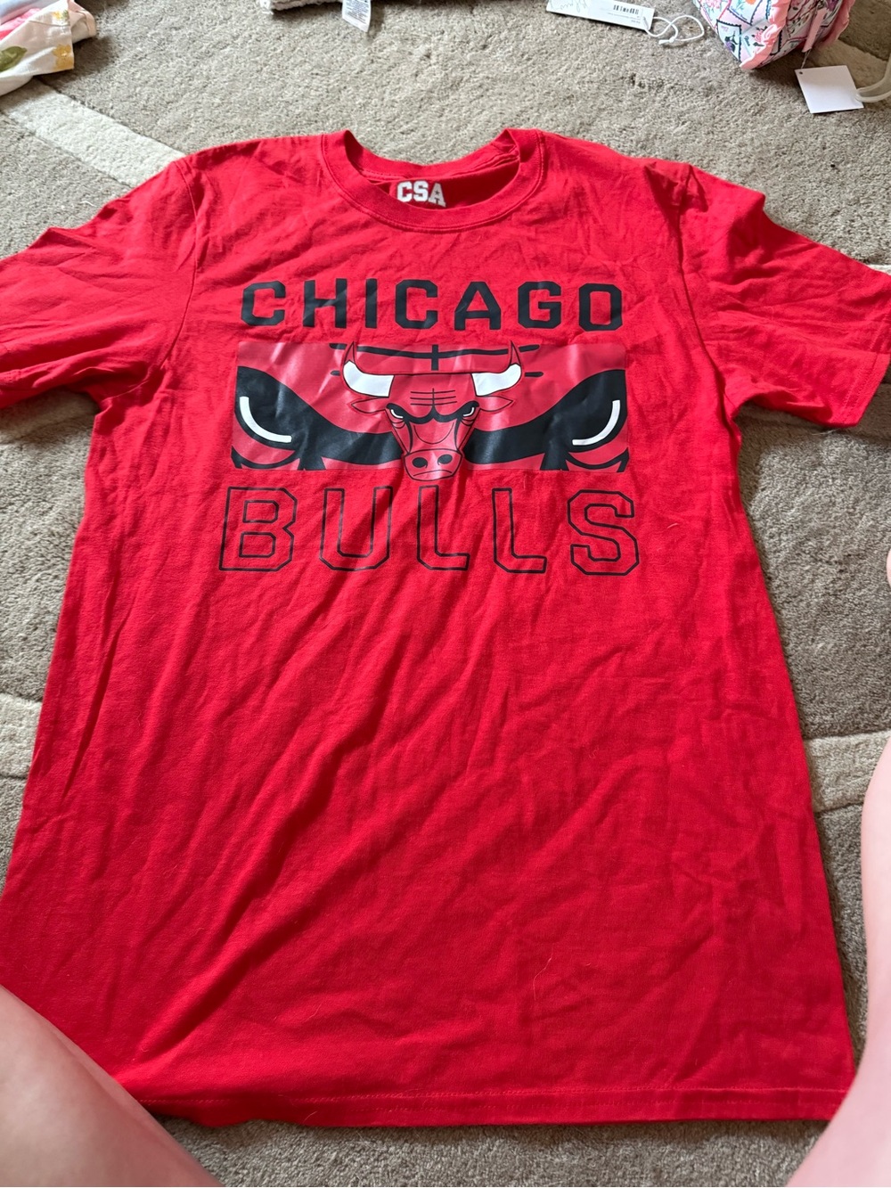 Chicago Bulls Red Graphic Tee by CSA